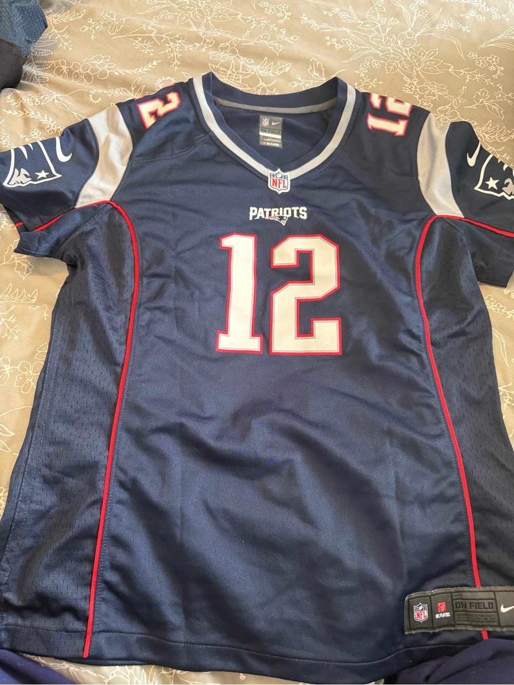 Nike Womens New England Patriots Navy #12 Brady Football Jersey